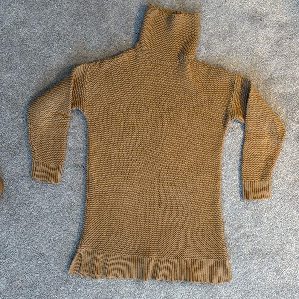 Lands end XS (2-4) camel color tunic sweater